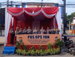 Kapolsek Tinjau Pos YAN Lebaran, Antisipasi Kamtibmas di Wilkum Polsek Bagan Sinembah