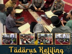 Polsek Pujud Polres Rohil Tadarus Al-Qur’an usai Tarawih, Momen Hangat dengan Warga