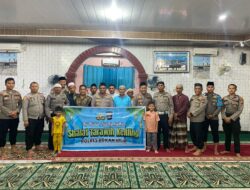 Terima Santunan dari Kapolsek Bangko Pusako Anak Yatim dan Dhuafa Ucapkan Terima Kasih
