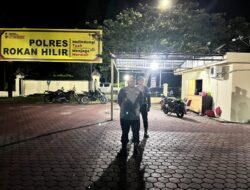 Polres Rohil dan Polsek Jajaran Serentak KRYD Patroli Blue Light, Cegah Premanisme
