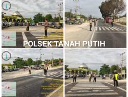 Polres Rohil Laksanakan Pengamanan Shalat Id 1446 H, Bersama Polsek Jajaran