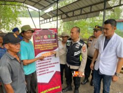 Sambut HUT Bhayangkara KE-79, Polres Rohil Giat Program Jalur Penbagian Sembako Dan Bakti Kesehatan di Pesisir Pantai
