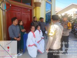 Polsek Bagan Sinembah Laksanakan Kegiatan Minggu Kasih di Gereja HKBP Hang Tuah Bagan Batu