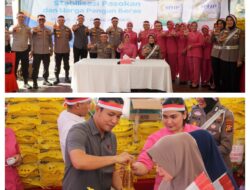 Ringan Beban Masyarakat, Polres Rohul Gelar Gerakan Pangan Sembako Murah.