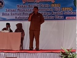 Dapur Makan Bergizi Gratis Kecamatan Kualuh Selatan kabupaten labuhan batu Utara loncing Perdana ,