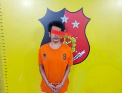 Curi Babi Dan Besi Rel Kereta api. Bayu Anggara Simanjuntak Di Amankan Polsek Kualuh Hulu