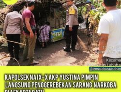 Kapolsek  NA -IX X. Kabupaten labuhan batu Utara Grebek Sarang. Narkoba