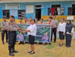 Polsek Bagan Sinembah Laksanakan Sosialisasi Green Policing dan Penanaman Pohon di SMP Swasta Bakti