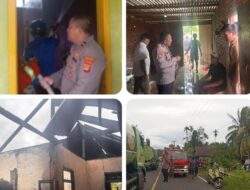 Polsek Pesisir Tengah Gerak Cepat Datangi TKP Kebakaran di Pekon Pemerihan