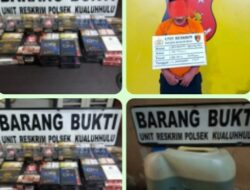 Polsek Kualuh Hulu Tangkap Pencuri Minyak Pertalite Dan Rokok