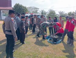 Polsek Bagan Sinembah Gelar Apel Kesiapsiagaan Karhutla di Kecamatan Balai Jaya dan Bagan Sinembah Raya