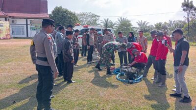 Polsek Bagan Sinembah Gelar Apel Kesiapsiagaan Karhutla di Kecamatan Balai Jaya dan Bagan Sinembah Raya