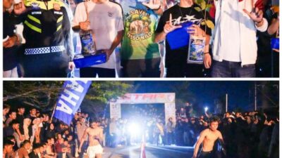 Polres Rokan Hulu Gelar Lomba Balap Lari Malam Hari, Salurkan Energi Anak Muda ke Arah Positif