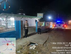 Polsek Bagan Sinembah Laksanakan Pengamanan Sholat Tarawih, Situasi Berjalan Aman dan Kondusif