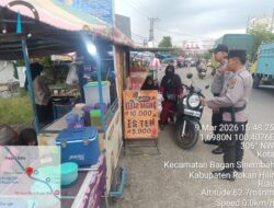 Polsek Bagan Sinembah Laksanakan Pengamanan Pasar Ramadhan di Bagan Batu
