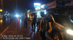 Polsek Bagan Sinembah Gelar Patroli Blue Light Antisipasi Balap Liar di Bagan Batu