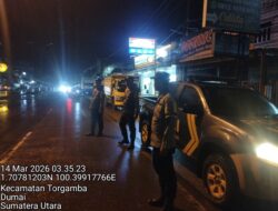 Polsek Bagan Sinembah Gelar Patroli Blue Light Antisipasi Balap Liar di Bagan Batu