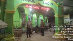 Polsek Bagan Sinembah Amankan Ibadah Sholat Tarawih, Pastikan Situasi Kondusif di Bulan Ramadhan
