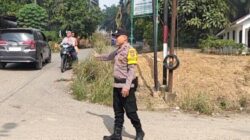 Polisi di Baganbatu Bersama TNI Bersinergi Atur Lalu Lintas Arus Mudik