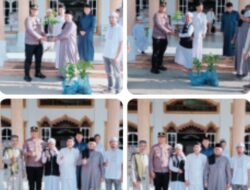 Polsek Bagan Sinembah Amankan Sholat Idul Fitri 1447 H, Sekaligus Serahkan Bibit Pohon ke Pengurus Masjid