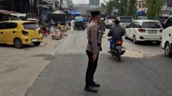 Polsek Bagan Sinembah Laksanakan Strong Point Pagi, Wujudkan Kamseltibcarlantas di Bagan Batu