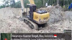 Ironi di Jantung Kota: Alat Berat “Garap” Emas di Pinggir Jalan Aspal Kenegerian Kari, Hukum Seolah Mati Suri
