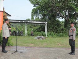 Kapolres Rohil Pimpin Apel Personel Baru Polsek Panipahan, Tegaskan Komitmen Bersih dari Narkoba