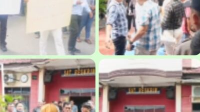 Massa TTB Unjuk Rasa di Polres Tebing Tinggi, Tuntut Pengusutan Dugaan Korupsi di Bappeda Tahun 2024