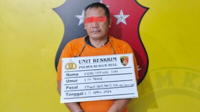 ‎  Kanit Reskrim Polsek Kualuh Hulu Amankan seorang pria.