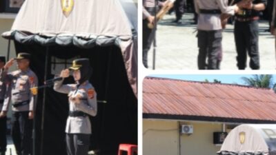 Kapolres Pesisir Barat Pimpin Apel Sabuk Kamtibmas Bersama Masyarakat