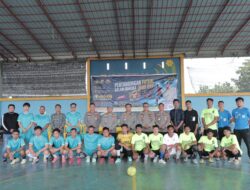 Wakapolres Rohil Resmikan Pembukaan Turnamen Futsal dalam Rangka Peringatan May Day  di Panipahan. 