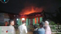 Rumah Pensiunan BUMN di Bagan Sinembah Ludes Dilalap Api Dini Hari, Kerugian Capai Rp500 Juta