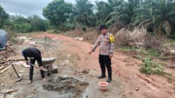 POLRES ROHIL TERUS KEBUT PEMBANGUNAN JEMBATAN MERAH PUTIH PRESISI, PROGRES CAPAI 85 PERSEN