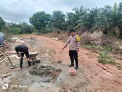 POLRES ROHIL TERUS KEBUT PEMBANGUNAN JEMBATAN MERAH PUTIH PRESISI, PROGRES CAPAI 85 PERSEN