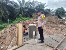 POLRES ROHIL TERUS PACU PEMBANGUNAN JEMBATAN MERAH PUTIH PRESISI, PROGRES CAPAI 90 PERSEN