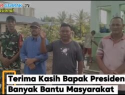Masyarakat Sangat Berterimakasih Atas Bantuan Bapak Presiden RI