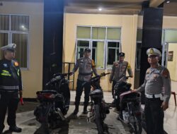 Kapolsek Bagan Sinembah Pimpin Langsung Razia Balap Liar, Tiga Motor Tanpa Nopol Berhasil Diamankan