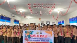 POLSEK BAGAN SINEMBAH TANAMKAN GENERASI ANTI NARKOBA DAN ANTI BALAP LIAR MELALUI SOSIALISASI DI SMA S YOSEF ARNOLDI BAGAN BATU
