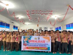 POLSEK BAGAN SINEMBAH TANAMKAN GENERASI ANTI NARKOBA DAN ANTI BALAP LIAR MELALUI SOSIALISASI DI SMA S YOSEF ARNOLDI BAGAN BATU