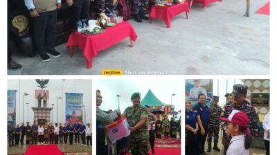 TNI AL Kodaeral I Turun ke Pulau Halang, Gelar Bakti Sosial Kesehatan Gratis untuk Warga Pesisir Rohil