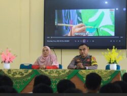 POLSEK BAGAN SINEMBAH GENCARKAN SOSIALISASI BAHAYA NARKOBA DAN KENAKALAN REMAJA DI SMU NEGERI 5 BAGAN SINEMBAH
