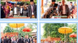 BUPATI PESIBAR HADIRI PENGUKUHAN ARLIN AGUS SAPUTRA SEBAGAI RAJA SETIA MUDA DI BANGKUNAT