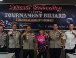 Turnamen Biliar HUT Bhayangkara ke-80 Resmi Dibuka, Polres Rokan Hulu Ajak  Muda Jauhi Narkoba dan Judi Online