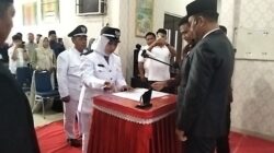 CAMAT BAGAN SINEMBAH RAYA LANTIK DUA PENJABAT PENGHULU