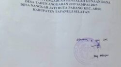 Dugaan Tindak Pidana Korupsi Dana Desa Nanggarjati Hutapadang 2019-2025, Laporan Telah Masuk ke Kejari Tapsel, Tinggal Menunggu Tindak Lanjut Nyata