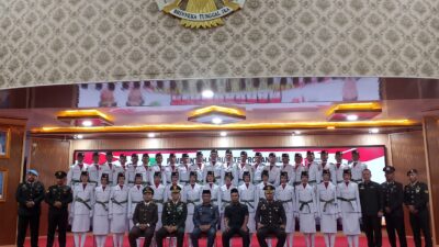 Dandim 0321/Rohil Hadiri Pengukuhan Paskibraka Kabupaten Rokan Hilir Tahun 2026