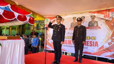 Kapolsek Bagan Sinembah Pimpin Upacara HUT ke-81 Kemerdekaan RI, Kobarkan Semangat Nasionalisme