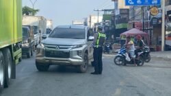 Polsek Bagan Sinembah Gelar Strong Point Pagi, Pastikan Arus Lalu Lintas Lancar