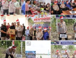 EKSPEDISI MERAH PUTIH PRESISI POLDA RIAU TANAM 810 MANGROVE DAN SALURKAN BERBAGAI BANTUAN UNTUK MASYARAKAT PESISIR SINABOI
