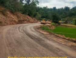 Perbaikan Jalan Lintas Sumatera di Arse Memasuki Minggu Keempat, Warga Berharap Pekerjaannya Lancar